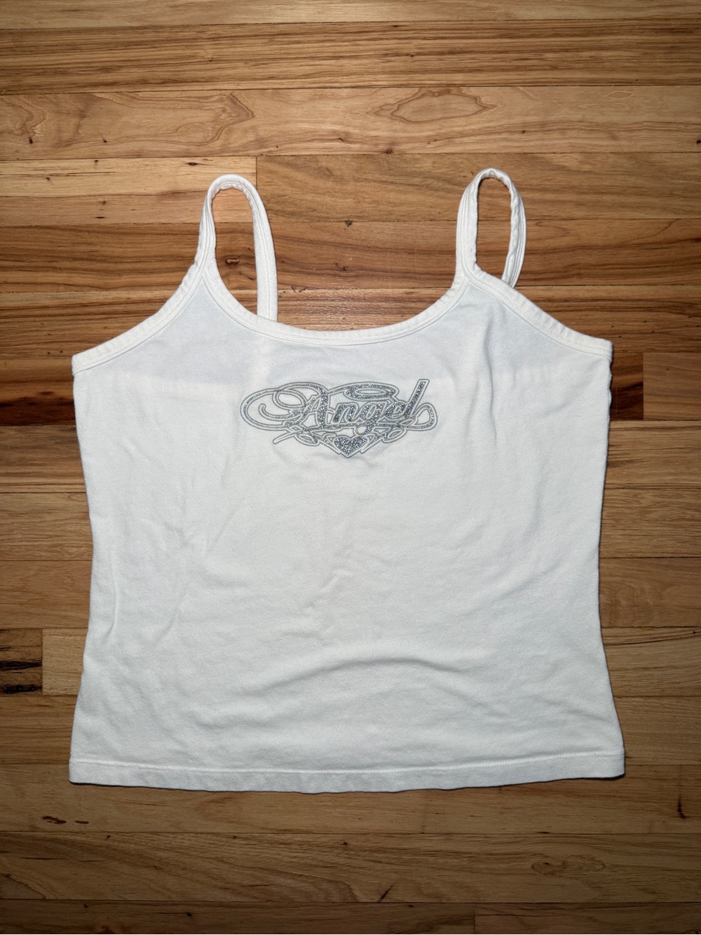 Xhilaration Vintage Y2K Angel Cotton Blend Tank Top